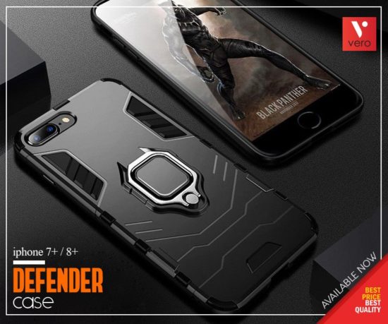 Iron defender iPhone 7 plus / 8 plus - اسود