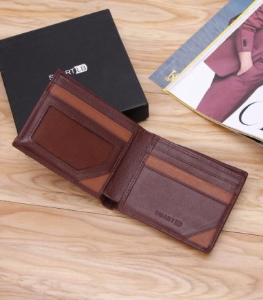 smart leather Anti-Lost + Anti-Theft Wallet - Brown