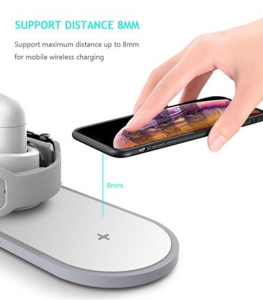 Charging Station Holder Stand Dock 3in1 Wireless Fast Charger