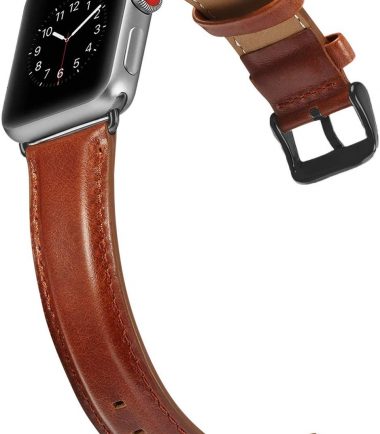 Apple Watch Band Leather for Watch Band 44mm ,42mm,40mm,38mm - Brown, 38