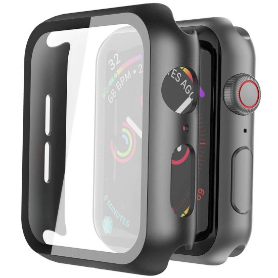 Apple Watch series 1,2,3,4,5 Size 42 MM 44 MM حماية ٣٦٠ درجة جراب للساعة ومعاها اسكرين زجاج