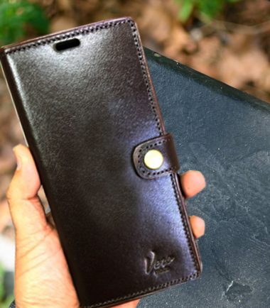 V1s FLIP COVER LEATHER FOR GALAXY NOTE 10 PLUS - اسود