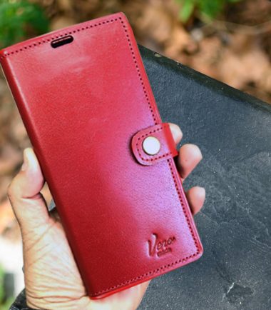 V1s FLIP COVER LEATHER FOR GALAXY NOTE 10 PLUS - اسود