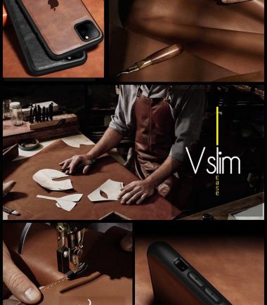 VSLIM Back Cover Leather Case For Note 10 / Note 10 Plus - Note 10 +, Black