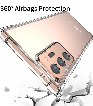 AIRBAG CASE FOR Galaxy Note 20 / 20 Ultra SHOCKPROOF ARMOR CLEAR WITH SCREEN PROTECTOR